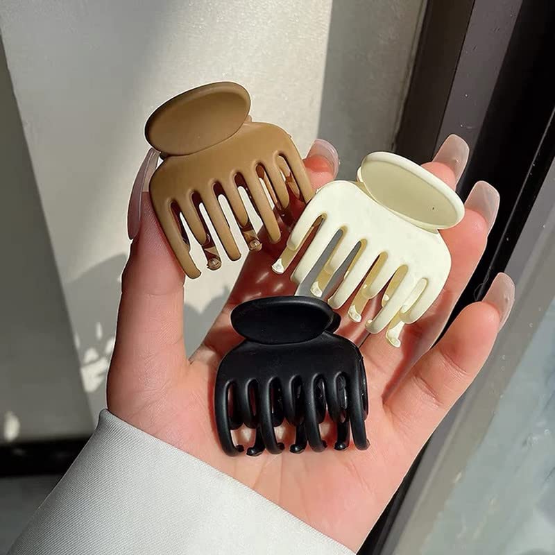 RECTYO GALLERY 8PCS Small Hair Claw Clips - Banana Clips & Rectangle Hair Jaw Clips, Non-Slip Hair Accessories for Women & Girls - Perfect for School, Work, Gym & Everyday Hairstyles