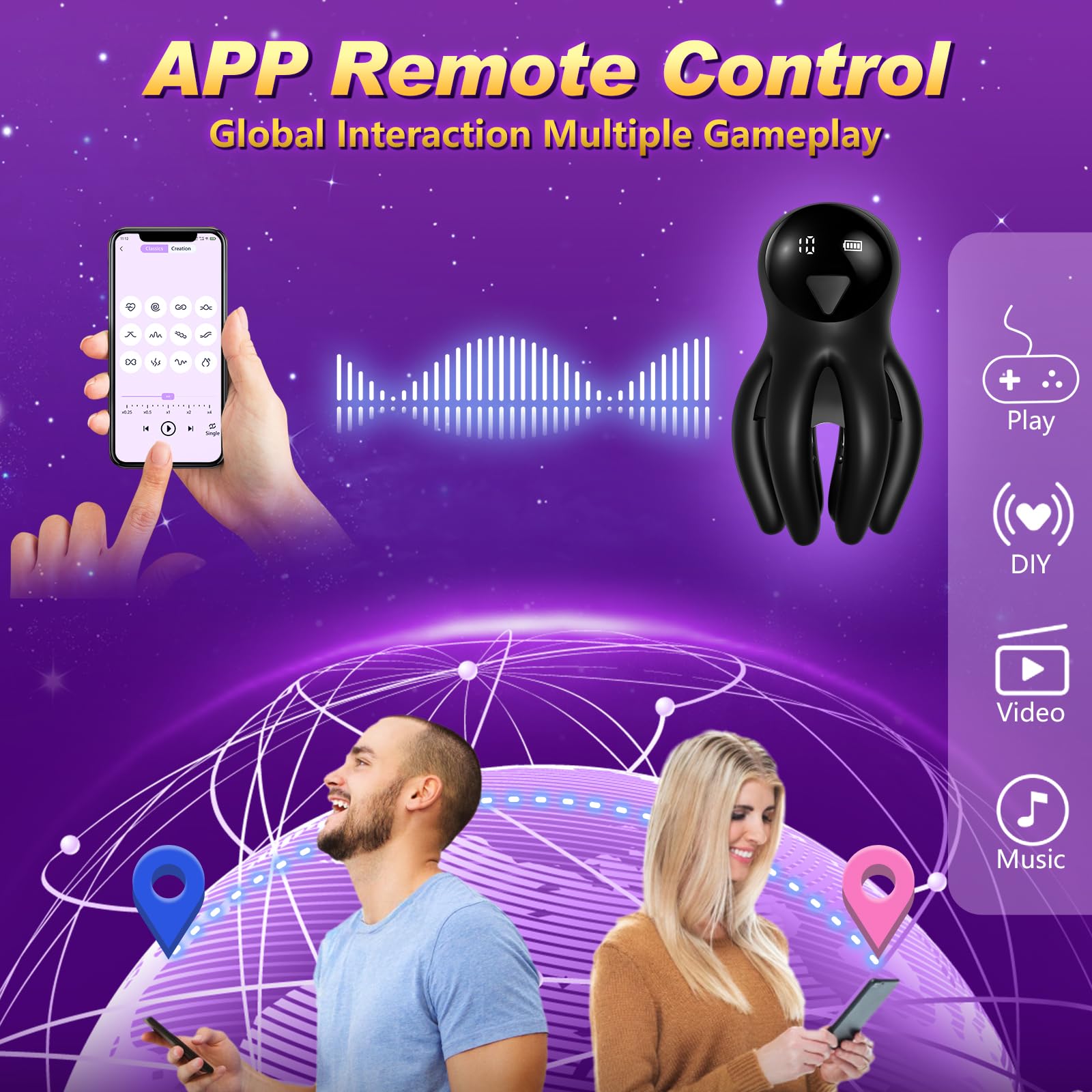 **APP Controlled Male Vibrator - 10 Speed Penis Stroker for Glans Training & Endurance, Strong Vibration Adult Sex Toy for Men & Couples - Enhance Intimacy & Pleasure**