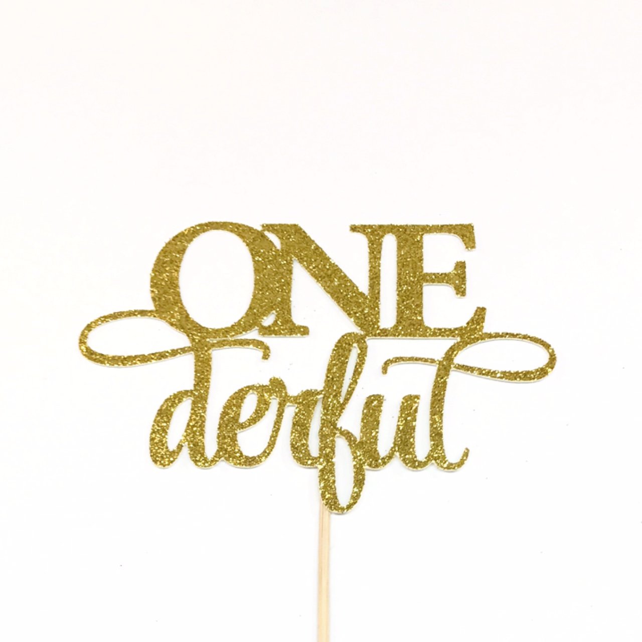 Onederful 1st Birthday Cake Topper - Elegant & Customizable Cake Decor for Baby's First Birthday Party, Baby Shower, and Special Celebrations
