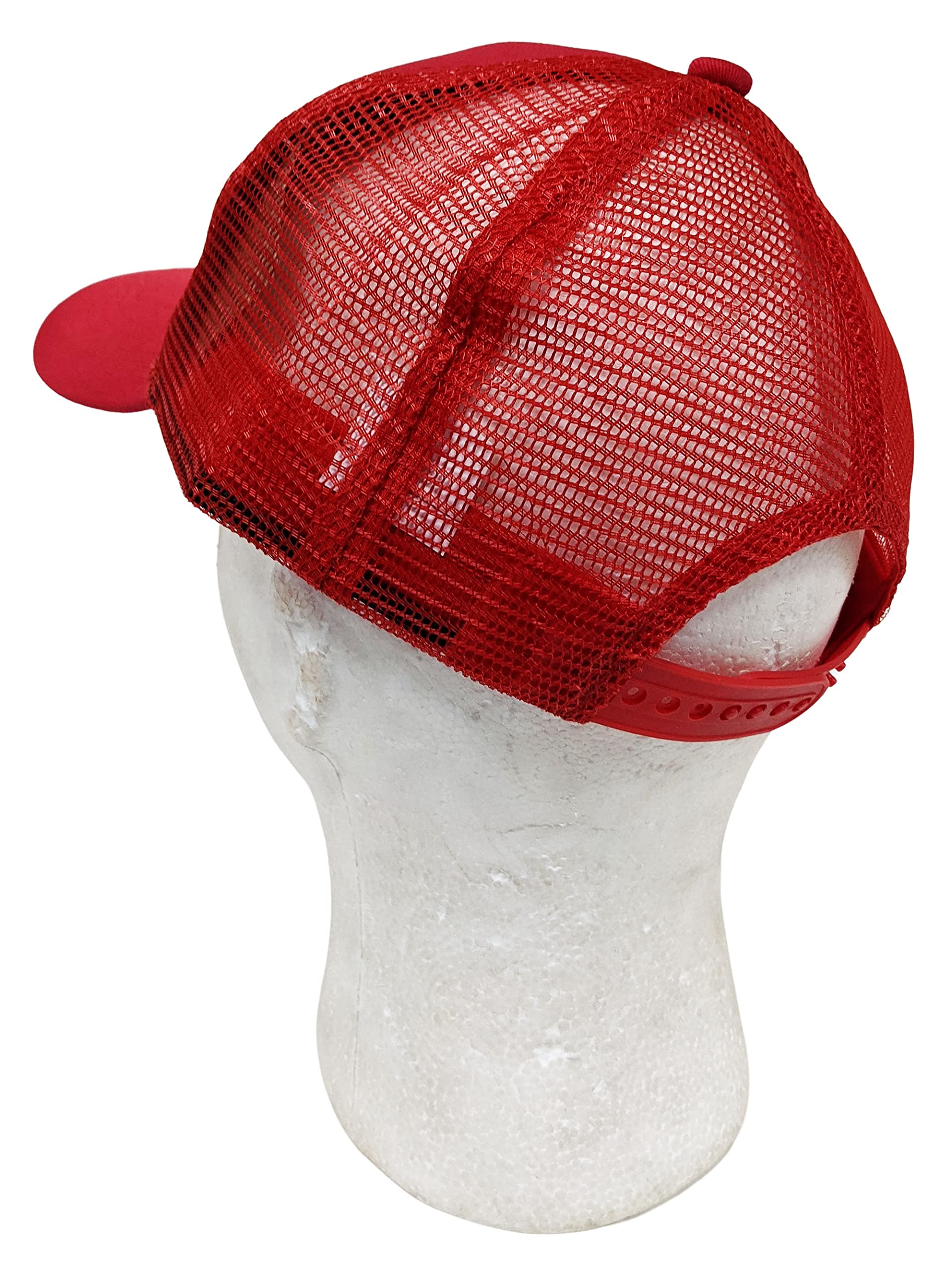 DM Does GB Red Trucker Hat - Adjustable Mesh Back Baseball Cap for Men & Women - Perfect for Outdoor, Sports, and Casual Wear
