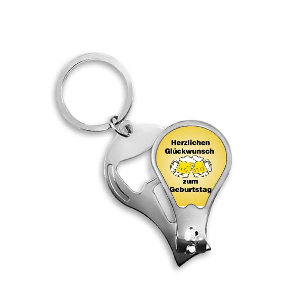 German Toast Birthday Nail Clipper - Keychain Multitool with Scissors & Bottle Opener - Perfect for Travel, Gifts, and Everyday Carry (EDC)