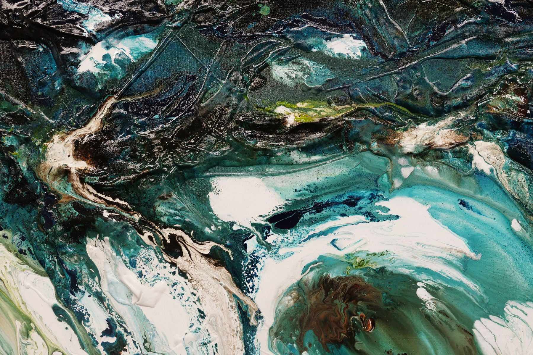 Natural Teals 200cm x 80cm Teal Textured Abstract Canvas Art Painting - Perfect for Living Room, Bedroom, or Office Wall Decor