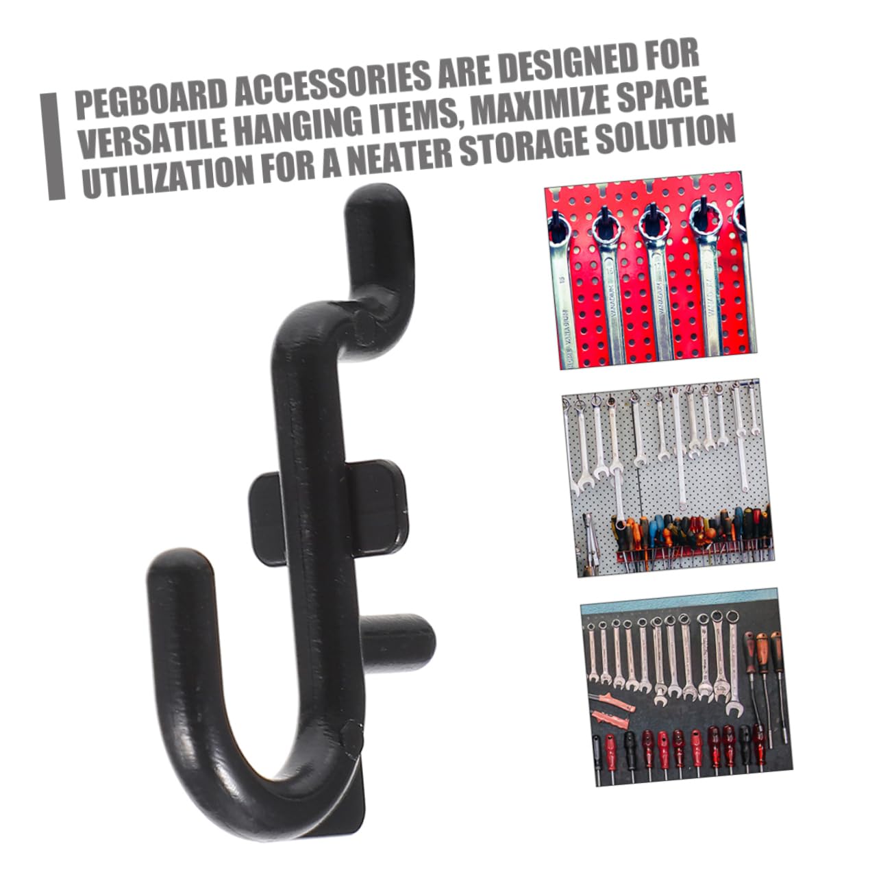Homoyoyo 10-Piece Pegboard Hooks Set - Heavy Duty Plastic Tool Hangers for Garage Organization, Wall Mount Storage for Drills, Pliers & Tools - Perfect for Workshop, Garage & DIY Projects
