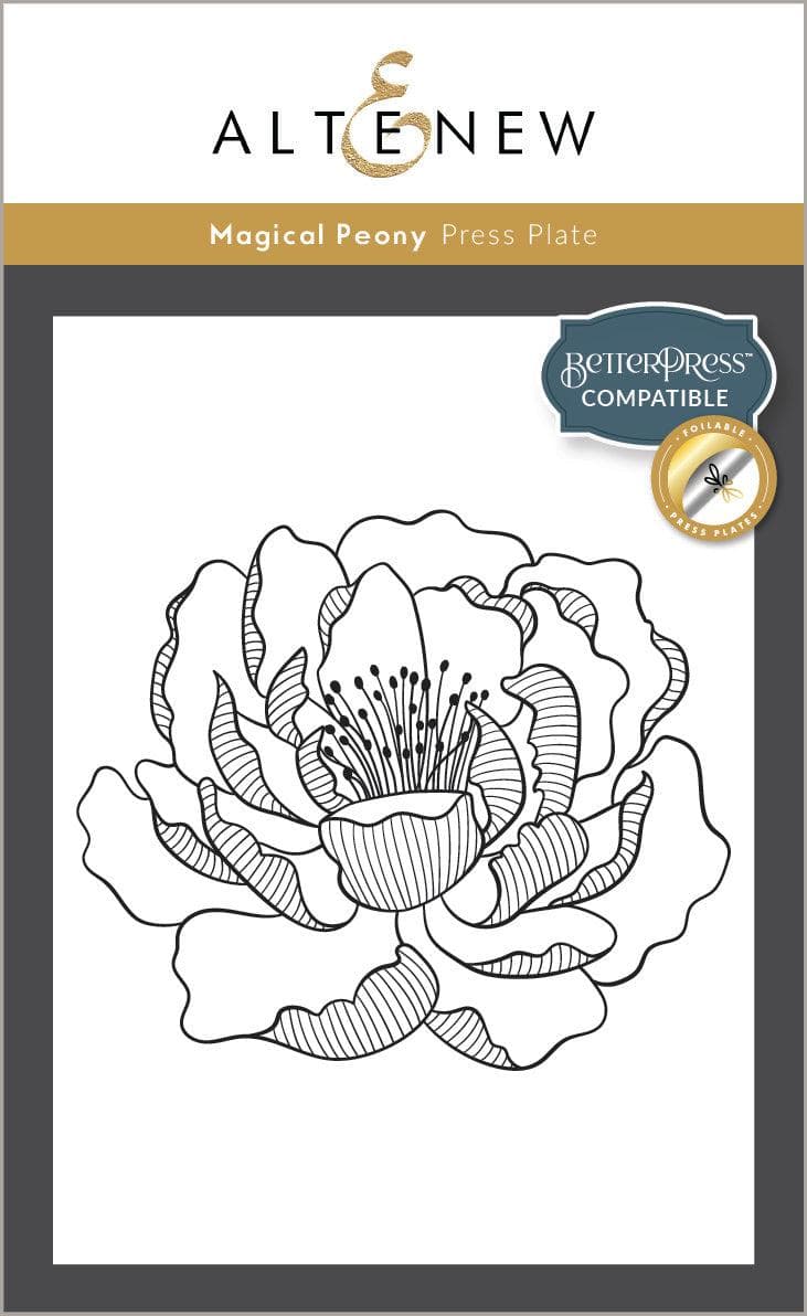 Magical Peony Press Plate for DIY Scrapbooking, Card Making & Home Decor - Floral Embossing Tool for Paper Crafts & Art Projects