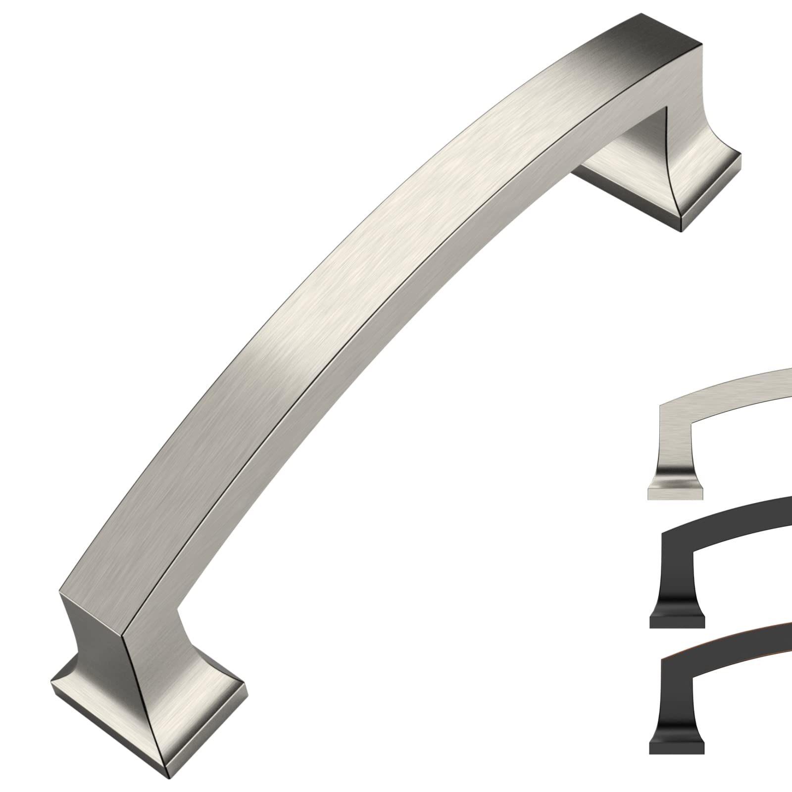 10 Pack 4 Inch Brushed Satin Nickel Cabinet Pulls - Durable Kitchen Cabinet Handles & Cupboard Hardware for Modern Home, Office & RV Use