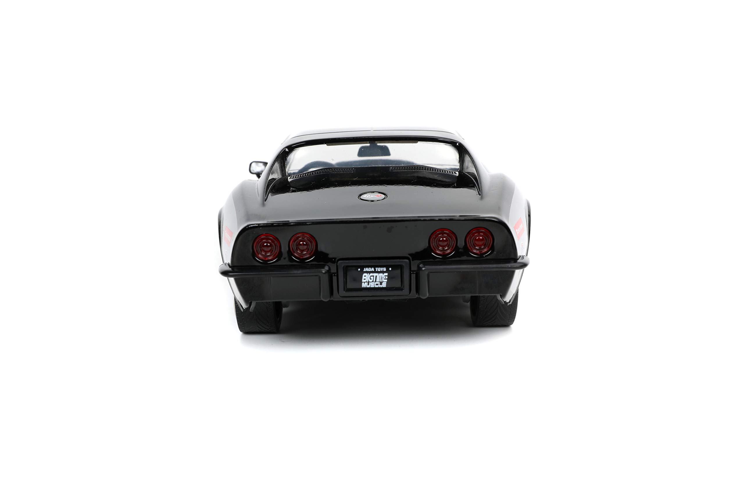 Jada Toys Bigtime Muscle 1:24 Scale 1969 Chevy Corvette Stingray Die-Cast Model Car - Black Collectible Vehicle for Kids & Adults | Perfect for Display, Gift Giving & Car Enthusiast Collections