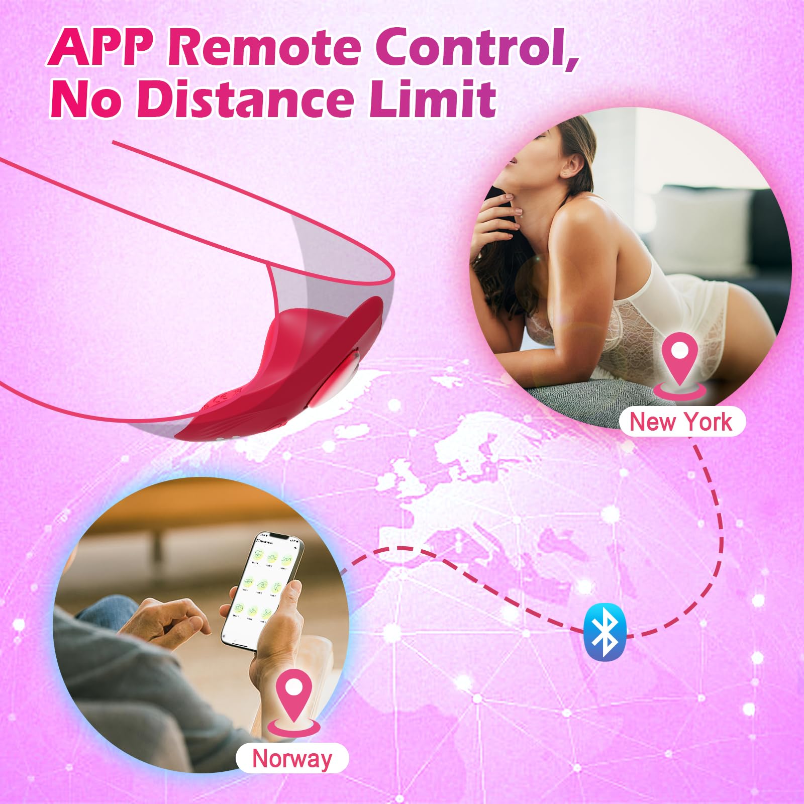 Remote Control Wearable Panty Vibrator with APP - 10 Vibration Modes, Non-Slip Magnetic Clip for Clitoral Stimulation - Discreet Adult Sex Toy for Women & Couples - Perfect for Date Nights, LDR & Spicing Up Your Relationship