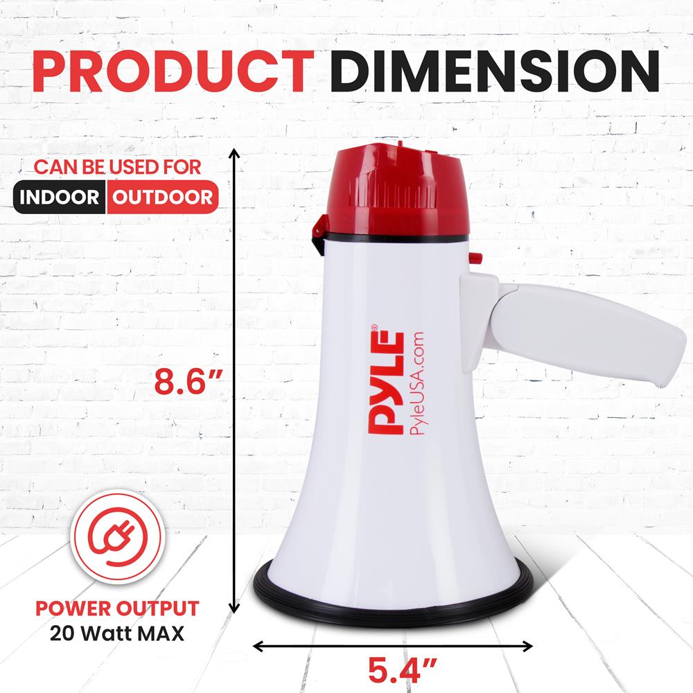 Portable Battery-Powered Megaphone with 50W Loudspeaker - Perfect for Outdoor Events, Sports Games & Emergency Announcements