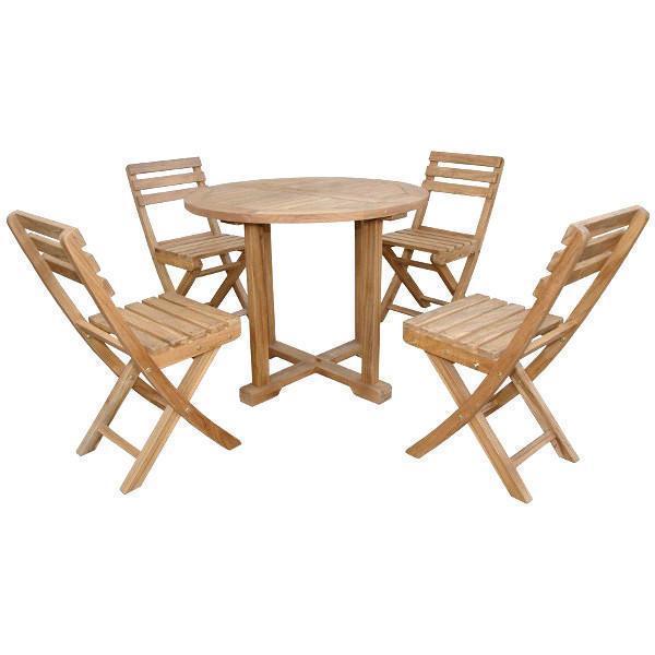 Montage Alabama 5-Piece Outdoor Bistro Set - Patio Dining Table and Chairs for Garden, Balcony, Backyard & Poolside Relaxation