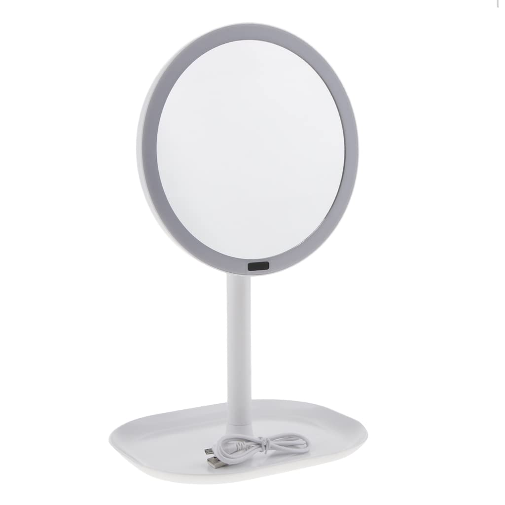 Losa 30 LED Lighted Makeup Mirror with Infrared Induction - Adjustable Vanity Mirror with Organizer, White | Perfect for Home Dressing Room, Bathroom & Travel Makeup Application