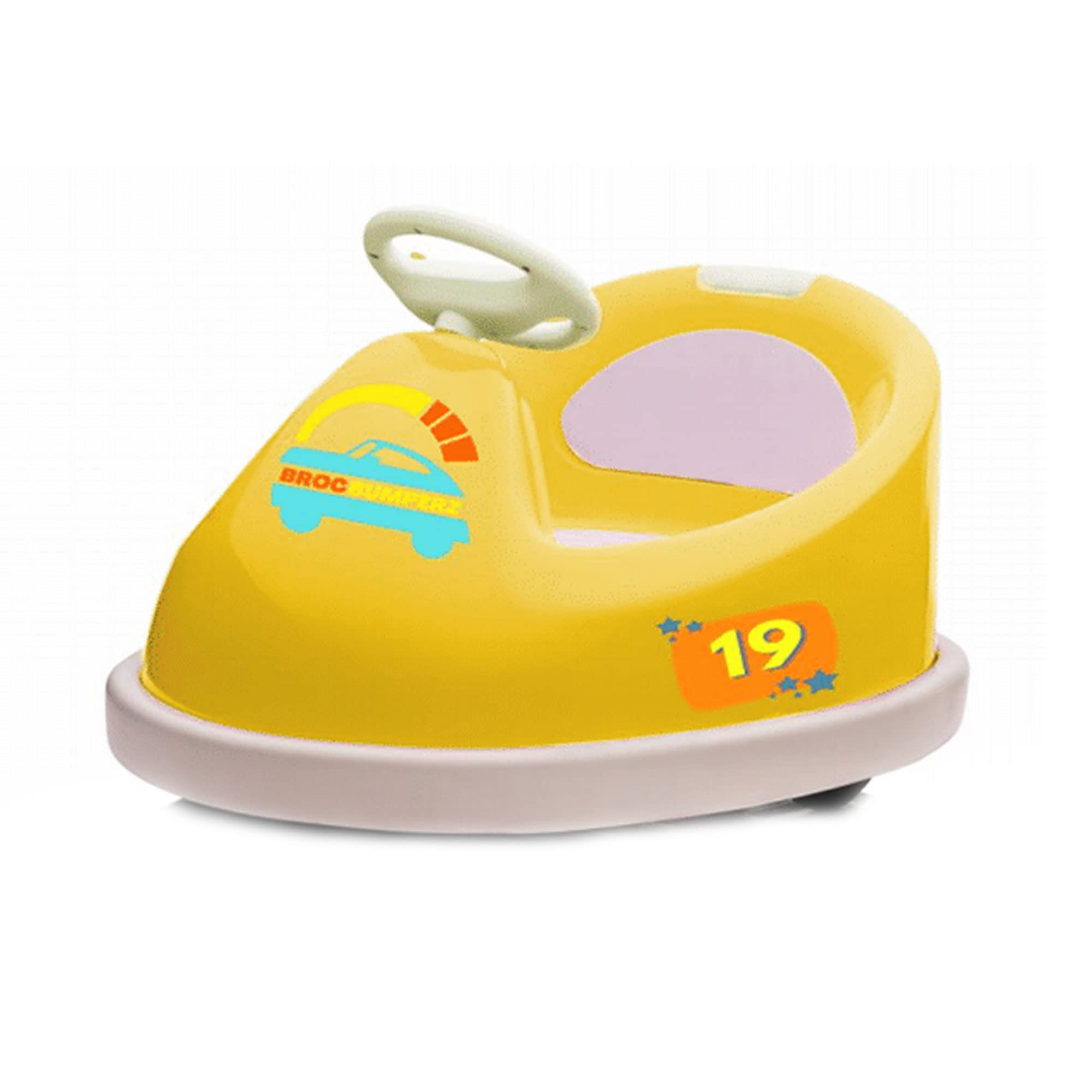 Best Kids Electric Ride On Car - 6V Battery Powered Bumper Car for Toddlers Ages 2-4 | 360° Spin, LED Lights, Music & Safety Features | Perfect for Indoor Playrooms & Outdoor Backyard Fun (Yellow)