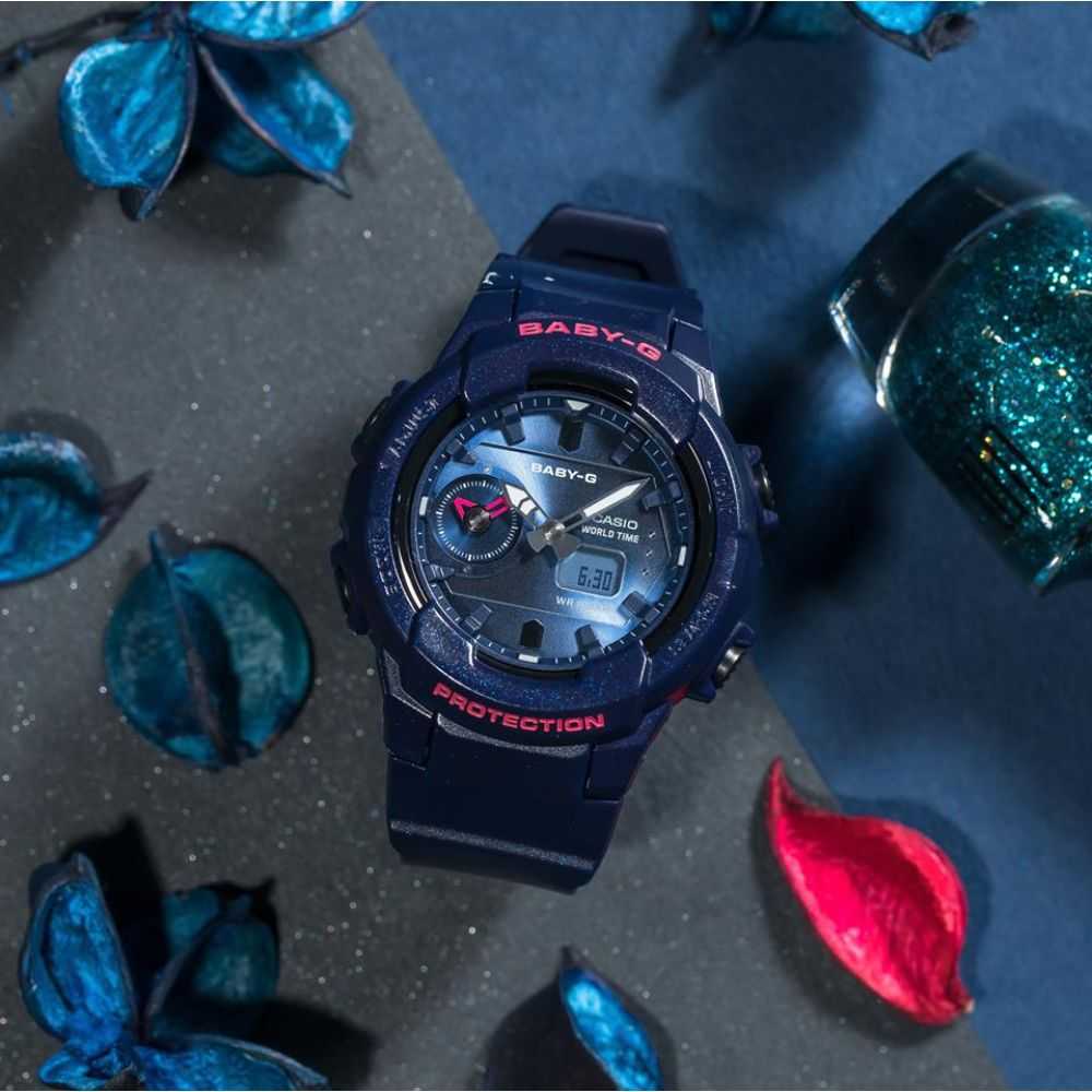 CASIO BABY-G BGA-230S-2ADR Digital Quartz Watch for Women - Blue Resin Band, Shock Resistant, Water Resistant - Perfect for Sports, Fitness & Outdoor Activities