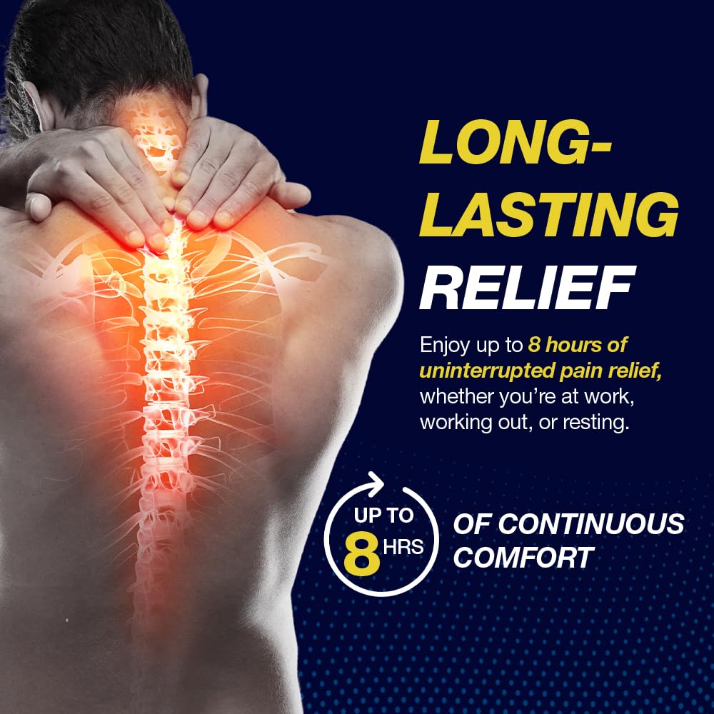 AREX Cool & Hot Pain Relieving Patch - Large 4 Pack (24 Patches Total) - Fast Acting Muscle & Joint Pain Relief for Back, Shoulder, Knee - Perfect for Athletes, Office Workers & Arthritis Sufferers