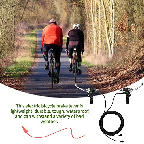 Premium Aluminum Alloy E-Bike Brake Levers - Waterproof Electric Bike Brake Handles & Grip Accessories for Mountain Bikes, Commuting & Off-Road Cycling