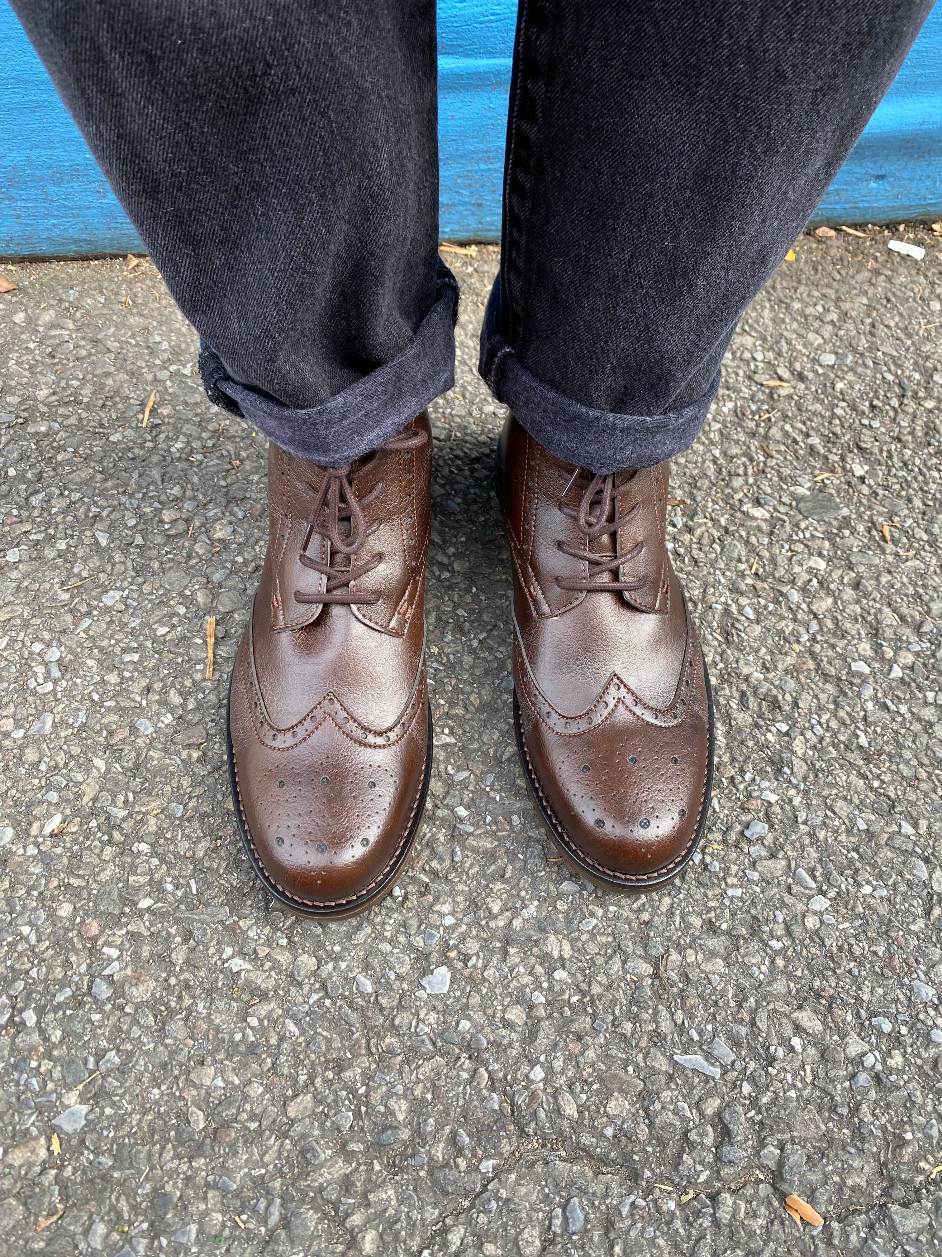 Novacas Armando Brown Leather Boots for Men - Stylish & Comfortable Ankle Boots for Casual Wear & Outdoor Activities