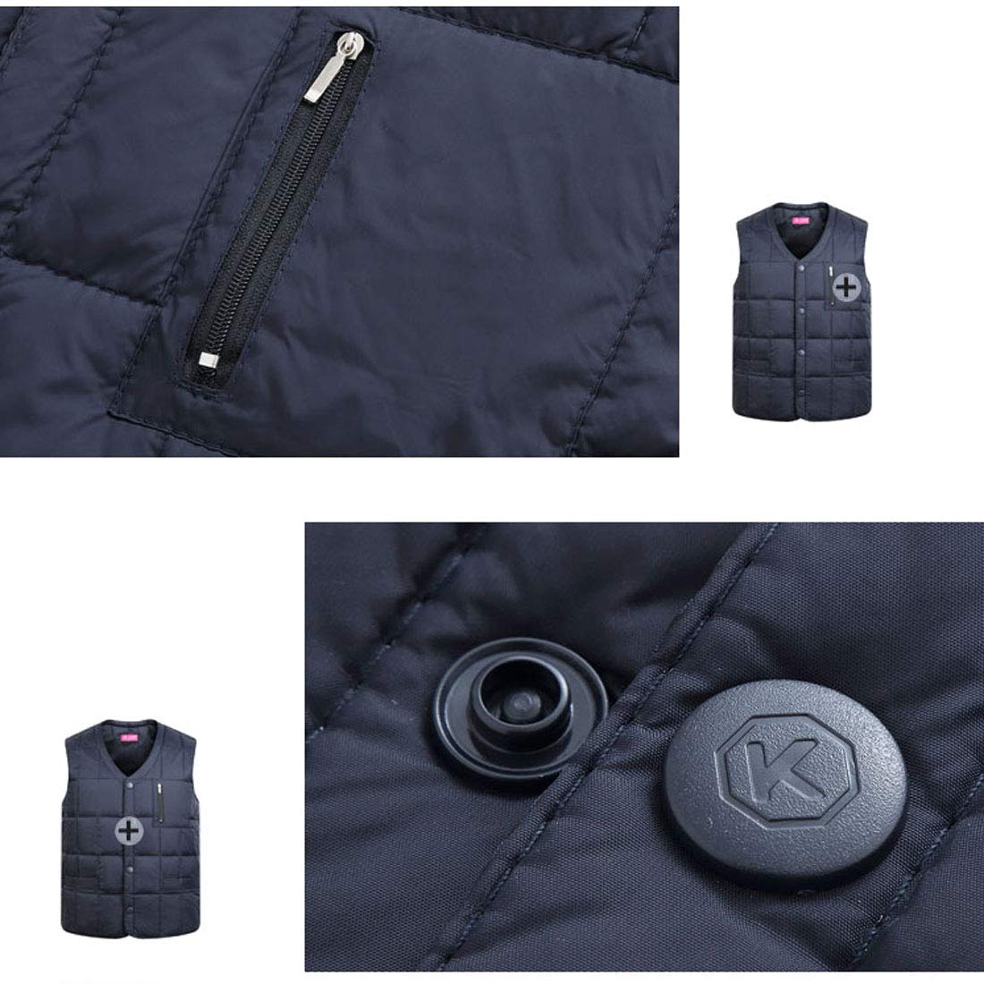 Flygo Men's Ultra-Light Outdoor Quilted Puffer Down Vest - Warm Winter Layering for Hiking, Camping & Casual Wear