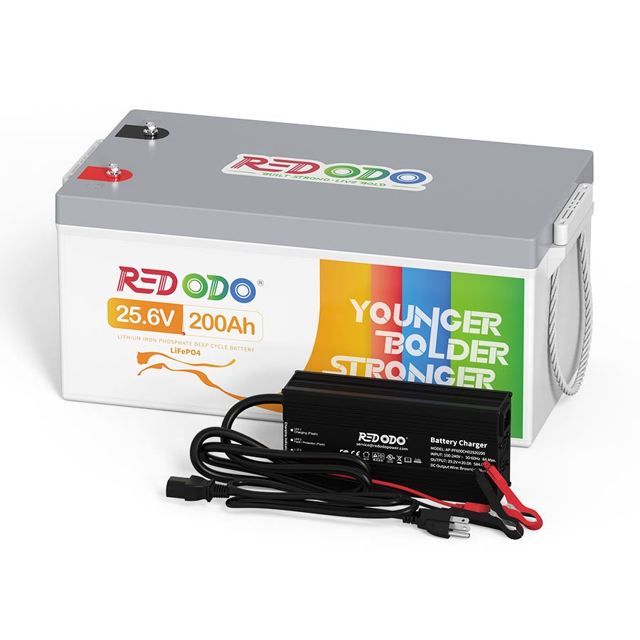 Like New Redodo 24V 200Ah LiFePO4 Deep Cycle Battery | 5.12kWh & 5.12kW Power | Perfect for Solar Energy Storage, RV, Marine & Off-Grid Applications