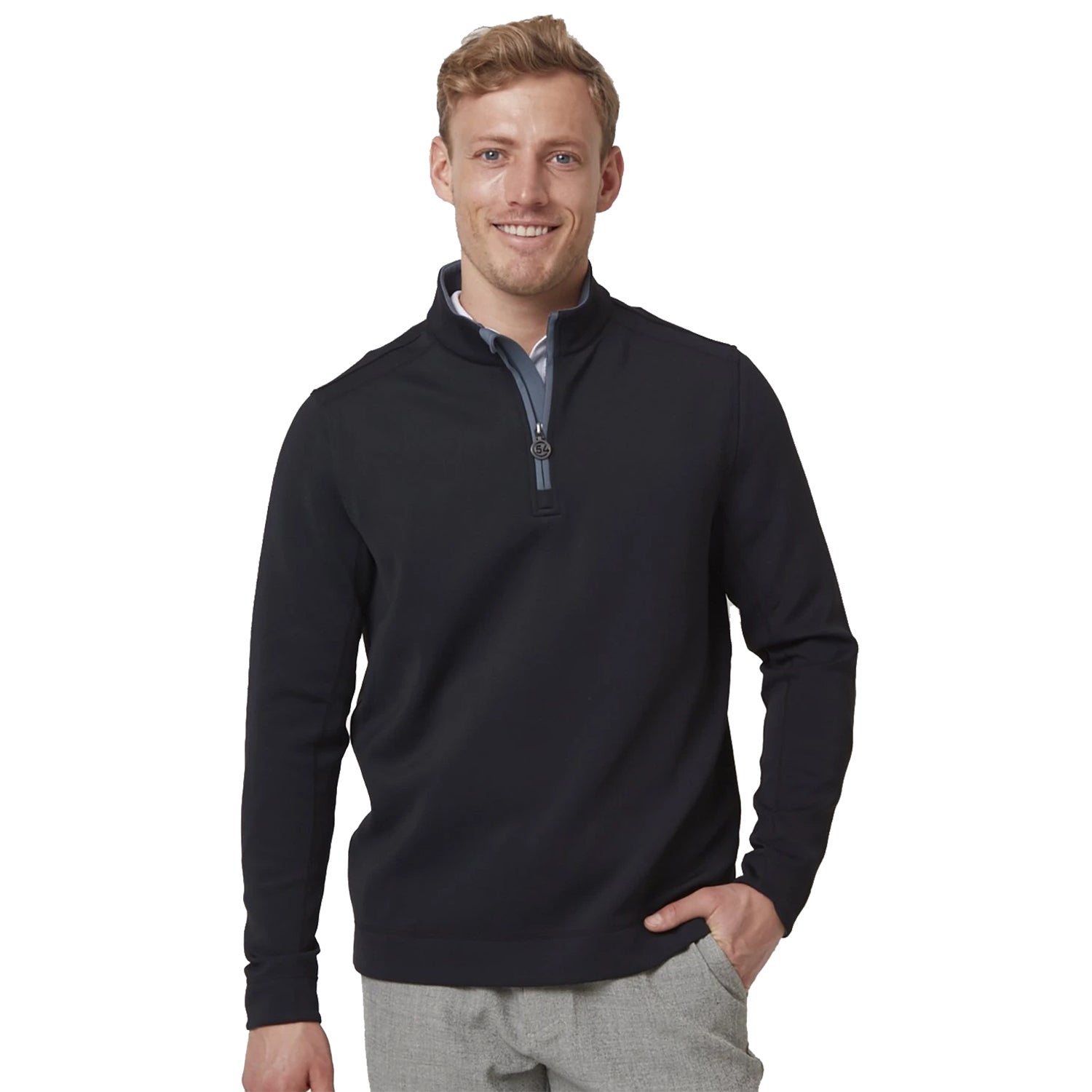 Chase 54 Men's Long Sleeve 1/4 Zip Golf Pullover - Breathable & Comfortable for Golfing, Casual Wear & Outdoor Activities