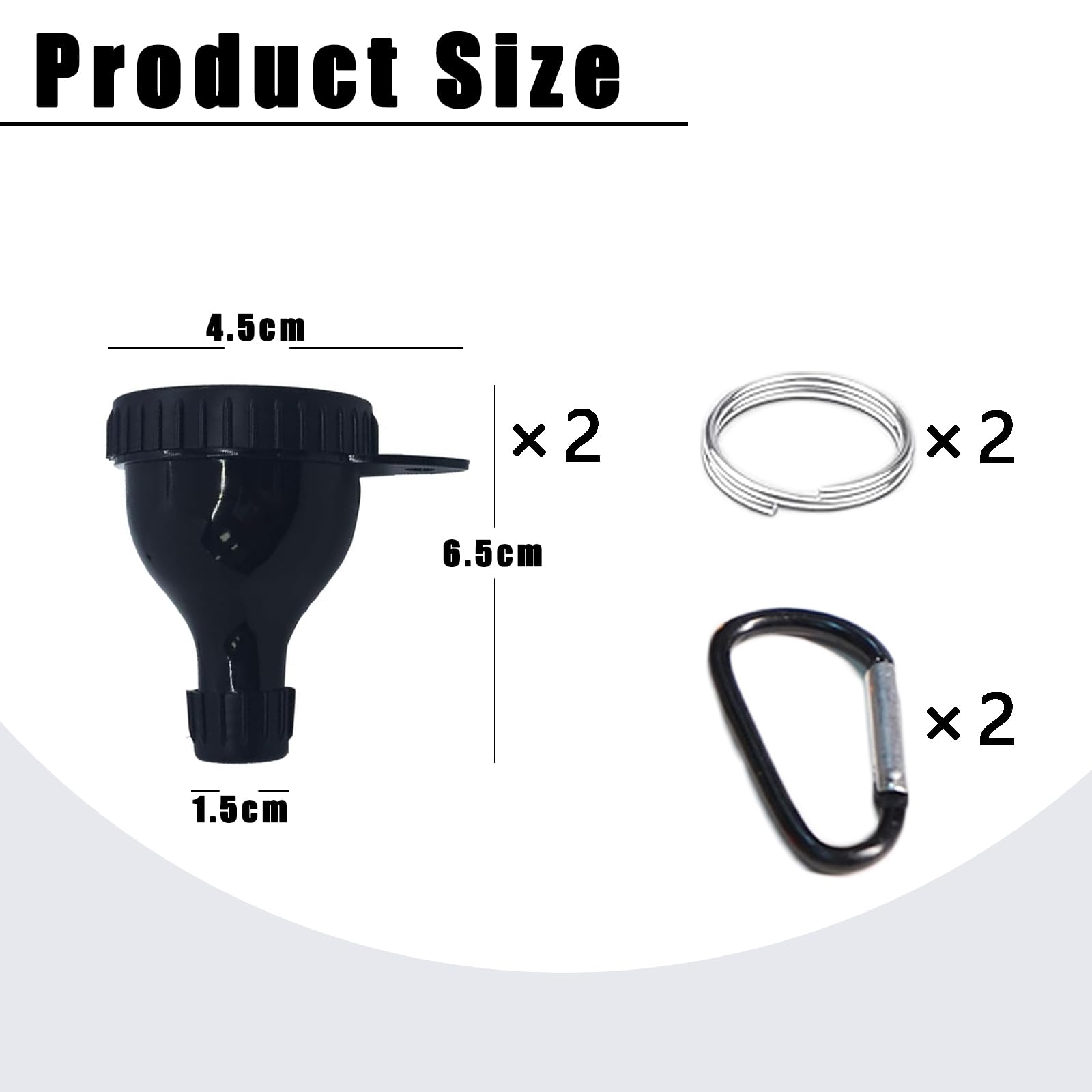 2 Pack Protein Powder Container with Mini Funnel & Keychain - Portable Protein Shaker Accessories for Gym, Travel & On-the-Go Nutrition | Fits Water Bottles & Shakers