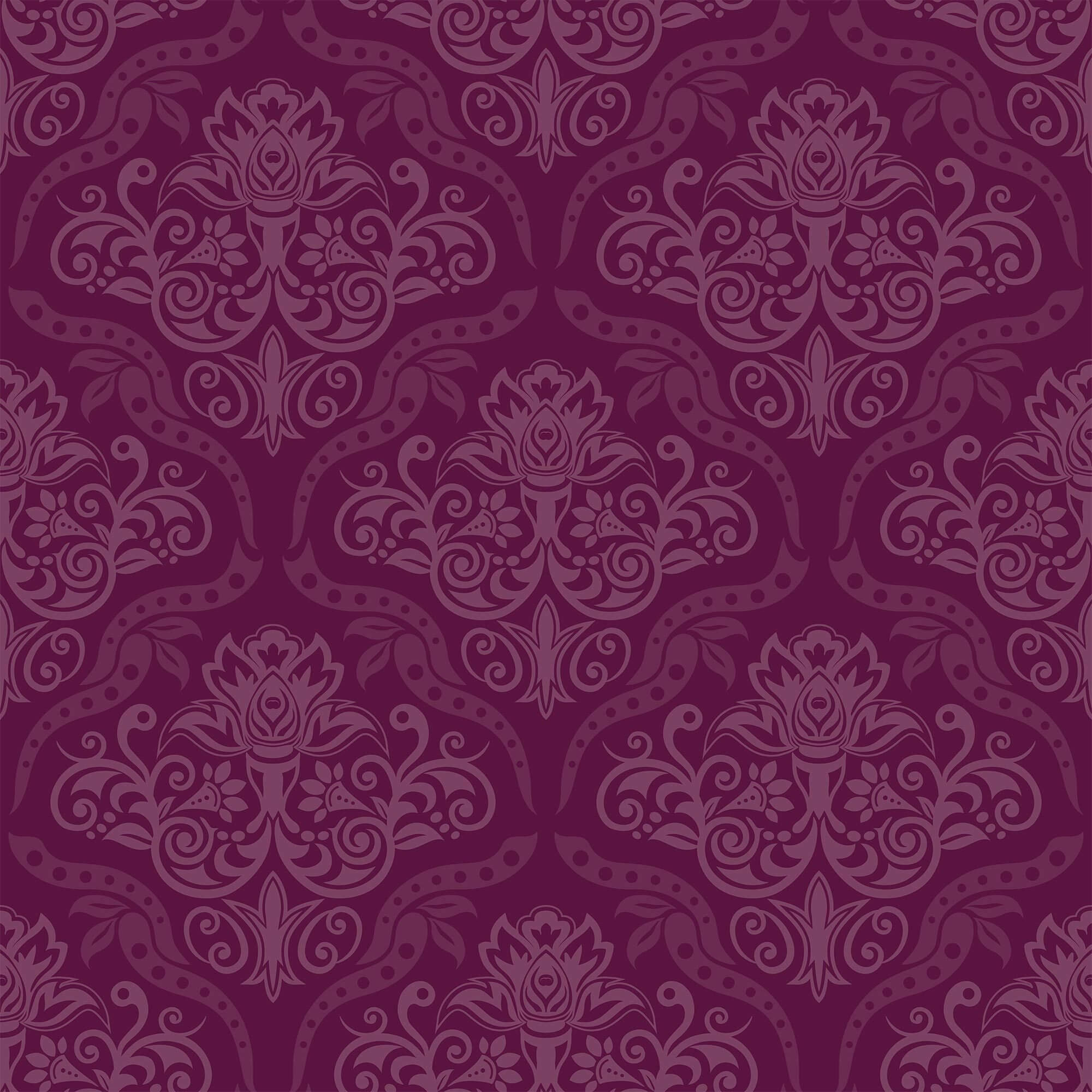 Purple Damask Peel and Stick Removable Wallpaper - Self-Adhesive Decorative Wall Covering for Bedroom, Living Room & Home Office Decor