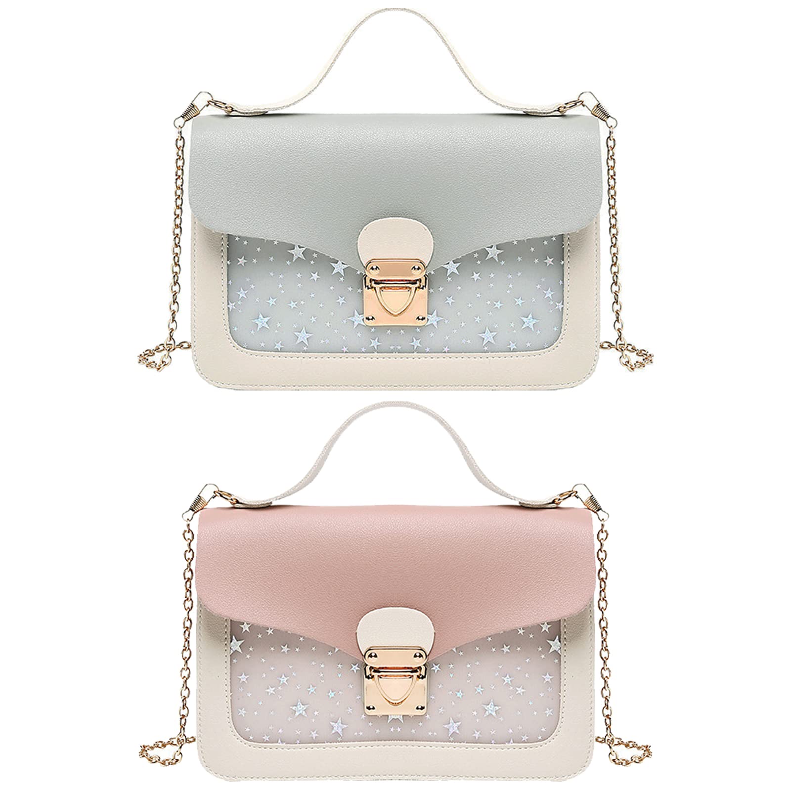 SOTOGO 2 Pack Cute Princess Crossbody Bags for Toddler Girls - Mini Shoulder Purse & Messenger Handbag for Kids | Perfect for School, Travel & Birthday Gifts