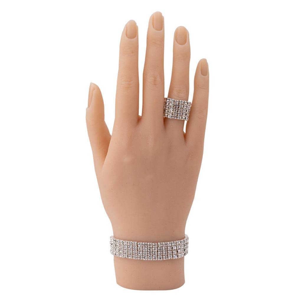 Professional GAH Nail Practice Hand for Acrylic Nails - Flexible & Adjustable Mannequin Hand with Realistic Finger Joints - Perfect for Nail Art Training, Salon Practice & DIY Nail Design at Home
