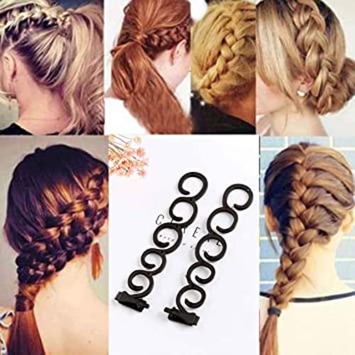 Champion Professional Hair Styling Tools Set - Bun Maker & Braiding Combo for Voluminous Hairstyles | Oval Hair Puff Maker & Volumizer | Perfect for Salon, Home Use & Special Occasions