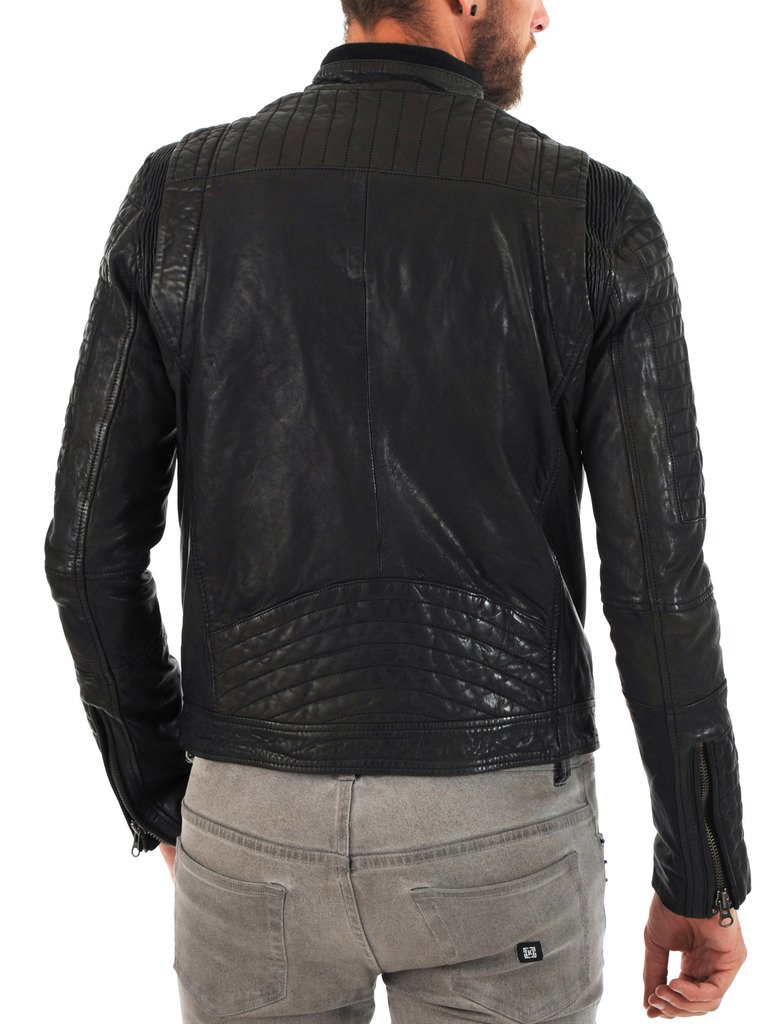 Premium Men's Cow Leather Jacket KC025 – Stylish & Durable Biker Jacket for Motorcycle Riding, Casual Outfits & Winter Fashion