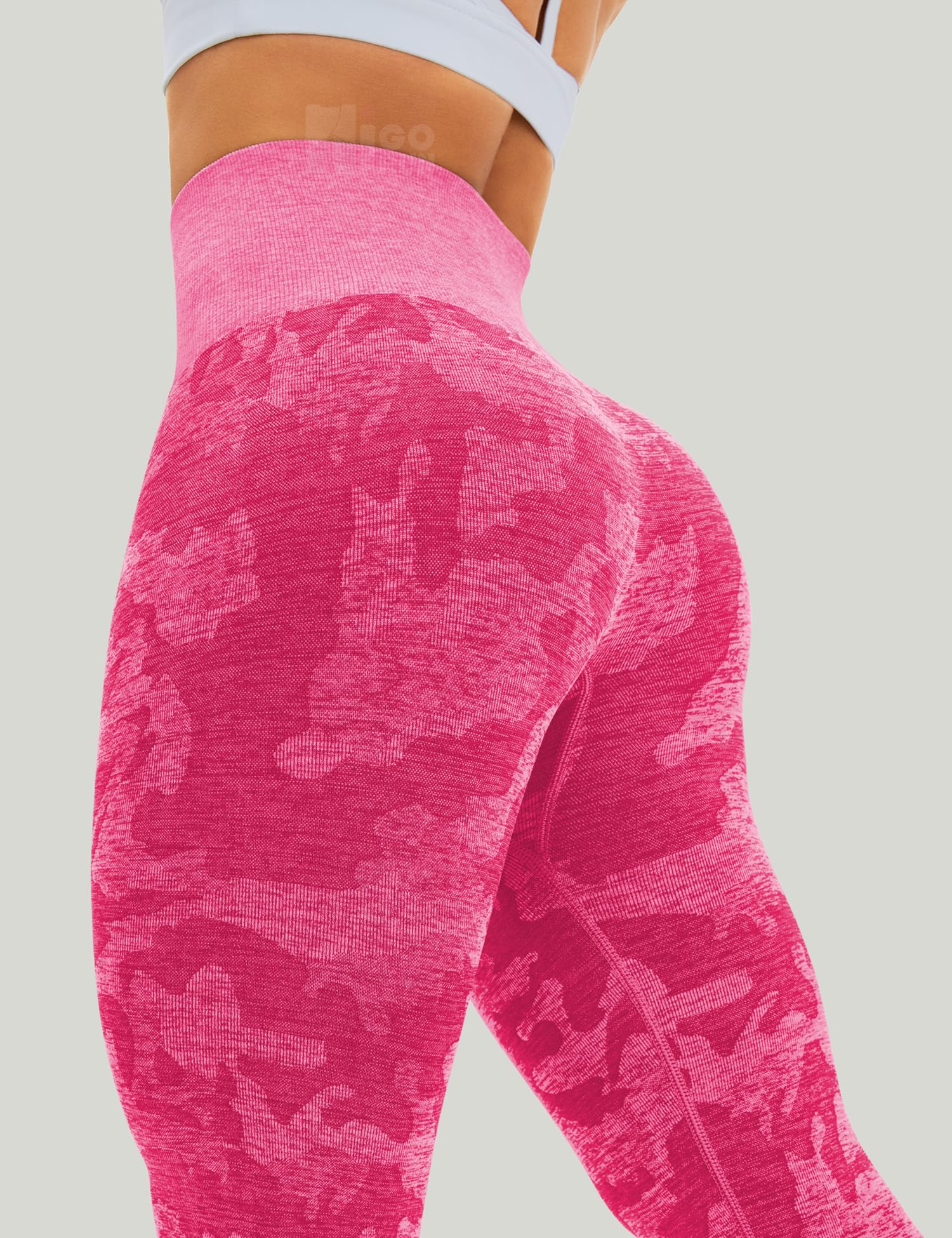 HIGORUN Women's High Waist Seamless Yoga Pants - Smile Contour Workout Leggings for Gym, Running & Fitness | Comfortable Stretchy Activewear for Women