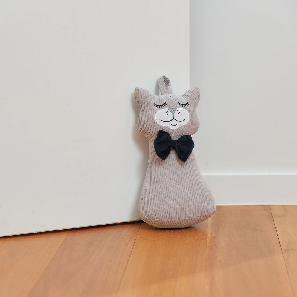 Happy Cat Door Stopper - Cute and Functional Cat-Shaped Door Stop for Home & Office - Perfect for Keeping Doors Open, Preventing Slams, and Adding Decor