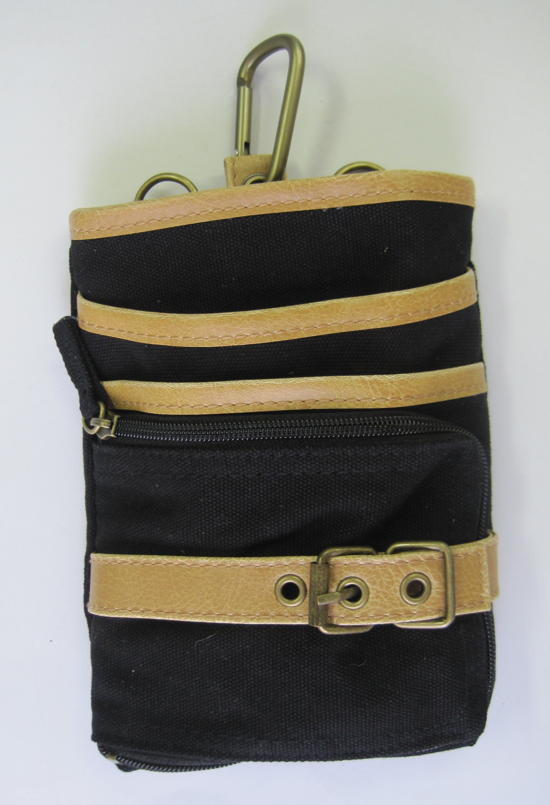 **Durable Black Gardening Tools Bag with Scissors & Saw - Waterproof Storage Case for Outdoor Planting, Landscaping & DIY Projects**