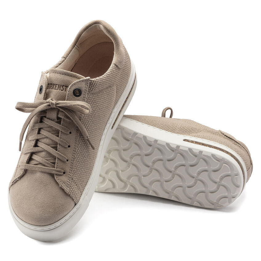 Birkenstock Bend Canvas Suede Low Top Sneakers for Women - Comfortable Casual Shoes in Sandcastle Color | Perfect for Walking, Travel & Everyday Wear