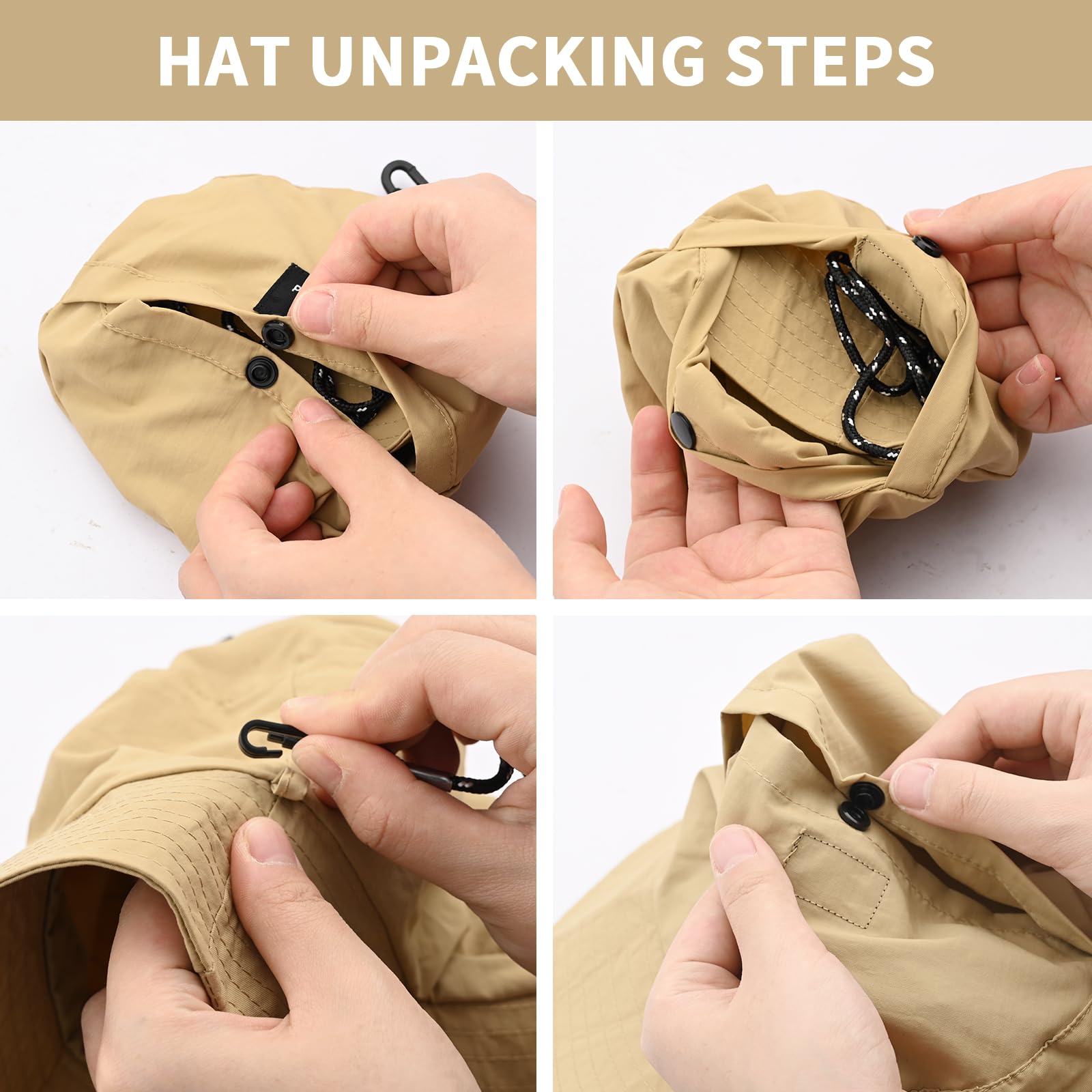 Bucket Hat for Men & Women - Quick Drying UV Protection Safari Boonie Hat with Adjustable Chin Strap | Waterproof & Breathable Mesh Design | Perfect for Fishing, Hiking, Beach & Outdoor Adventures