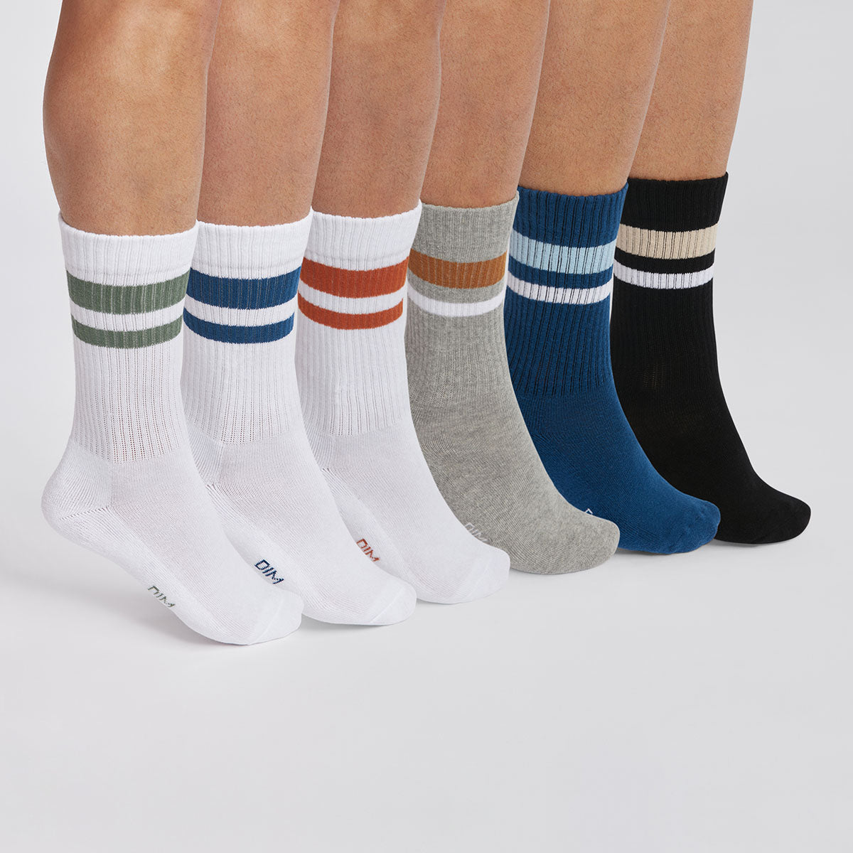 6 Pairs of Men's Cotton Multicolor Socks - EcoDim Sport Socks for Running, Hiking & Daily Comfort - Breathable & Durable for Active Lifestyles