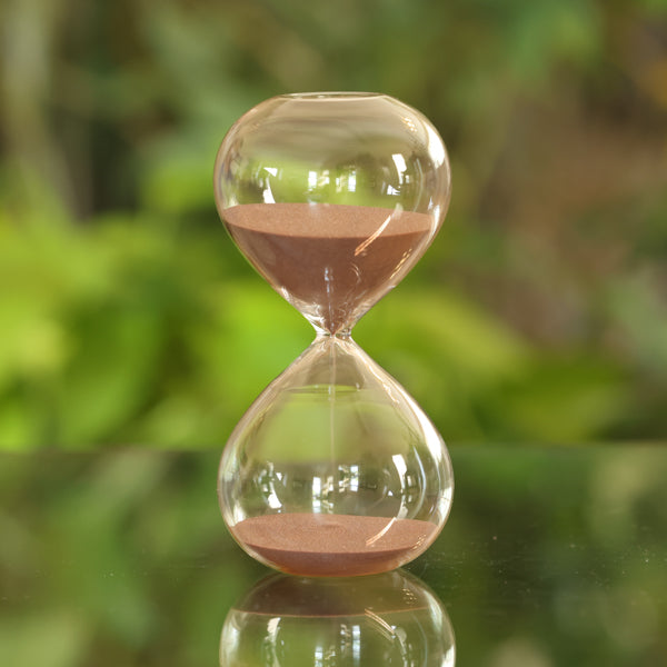 60 Minute Glass Timer with Cocoa Sand - Perfect for Kitchen, Classroom, and Productivity - Hourglass Sand Timer for Cooking, Studying, and Time Management