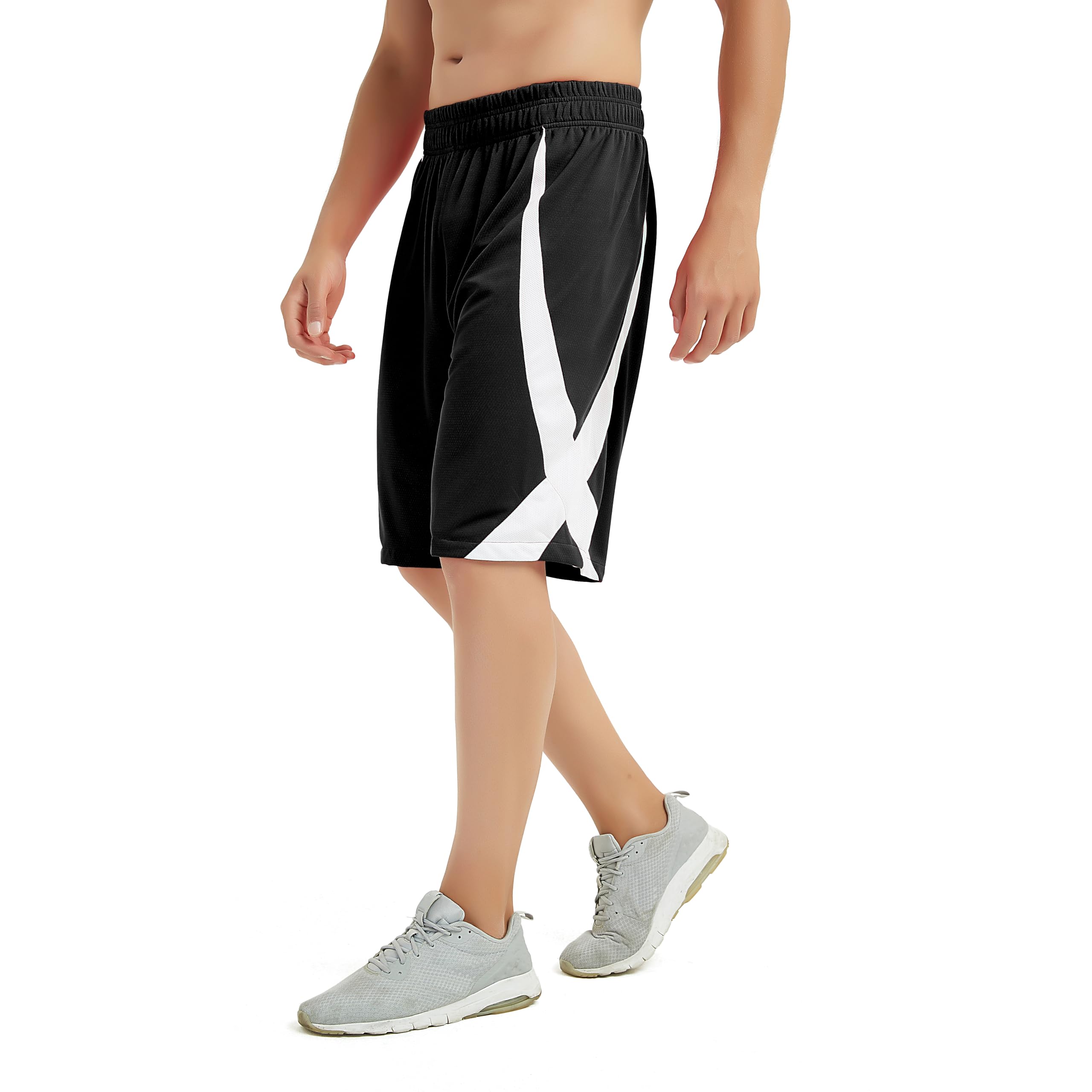 TopTie Men's Lounge Walking Shorts - Comfortable Pajama & Active Athletic Shorts for Casual Wear, Workout, MMA Training & Flag Football - Breathable Lightweight Fabric (No Pockets)