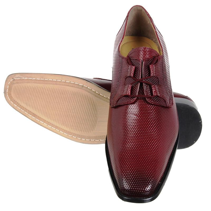 **LibertyZeno Men's Formal Dress Shoes - Plain & Animal Print Leather Lace-Up Oxfords for Business, Wedding & Easter Gifts**