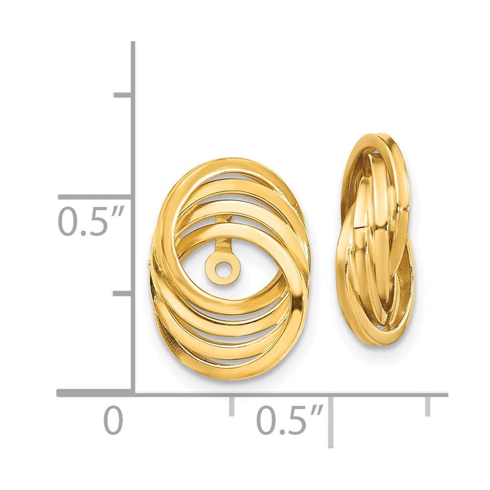 14K Yellow Gold Button Earrings for Women - 10mm Polished Love Knot Design - Perfect for Weddings, Parties & Everyday Elegance