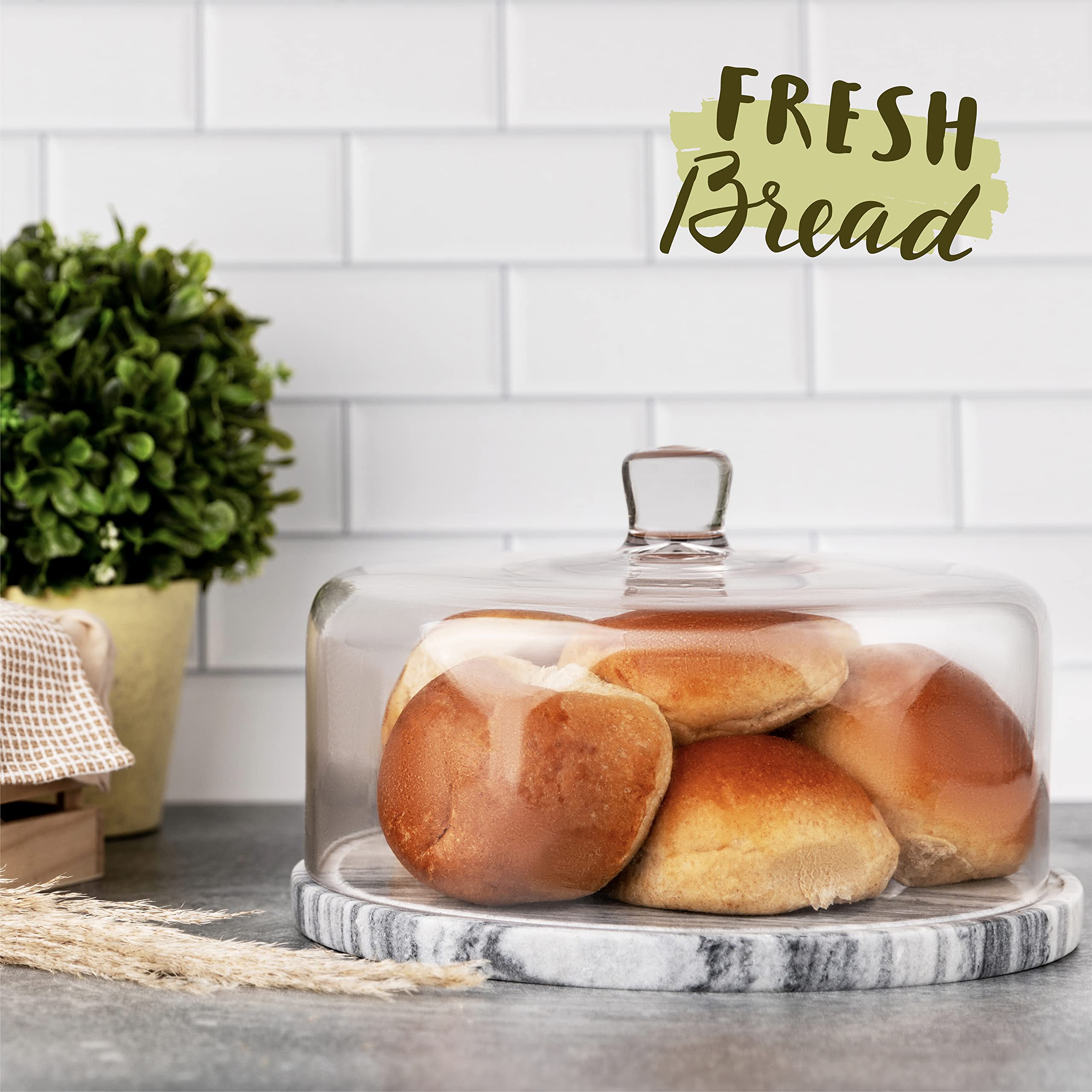 Galashield 12-Inch Glass Cake Dome with Lid - Airtight Cake Cover for Freshness, Display & Storage | Perfect for Birthday Cakes, Wedding Desserts & Bakery Showcases