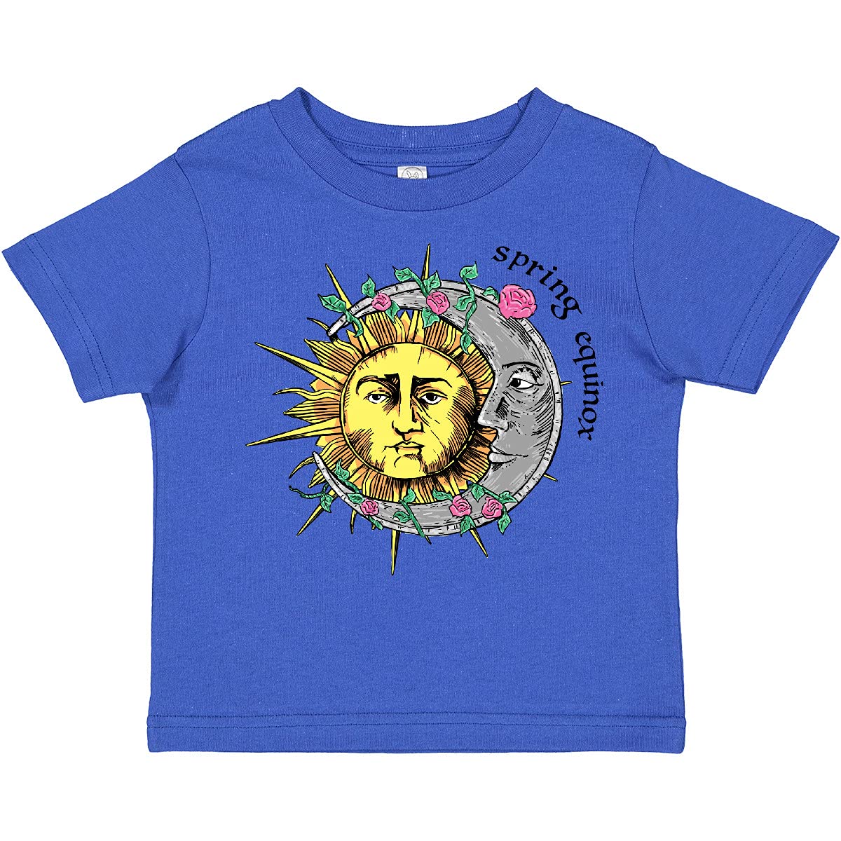 Inktastic 1st Day of Spring Sun and Moon Equinox Toddler T-Shirt - Cute Spring Outfit for Boys & Girls, Easter, Seasonal Celebration, Playdate & Family Photos