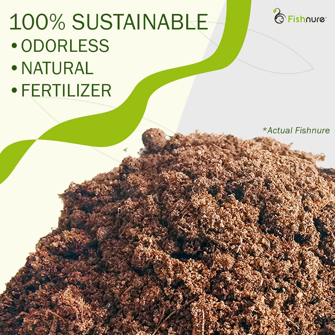 Organic Fish Compost Fertilizer 32 lbs (4 Pack) - Natural Plant Food for Indoor & Outdoor Plants, Gardening Essentials - Perfect for Houseplants, Vegetables, Flowers & Lawn Care