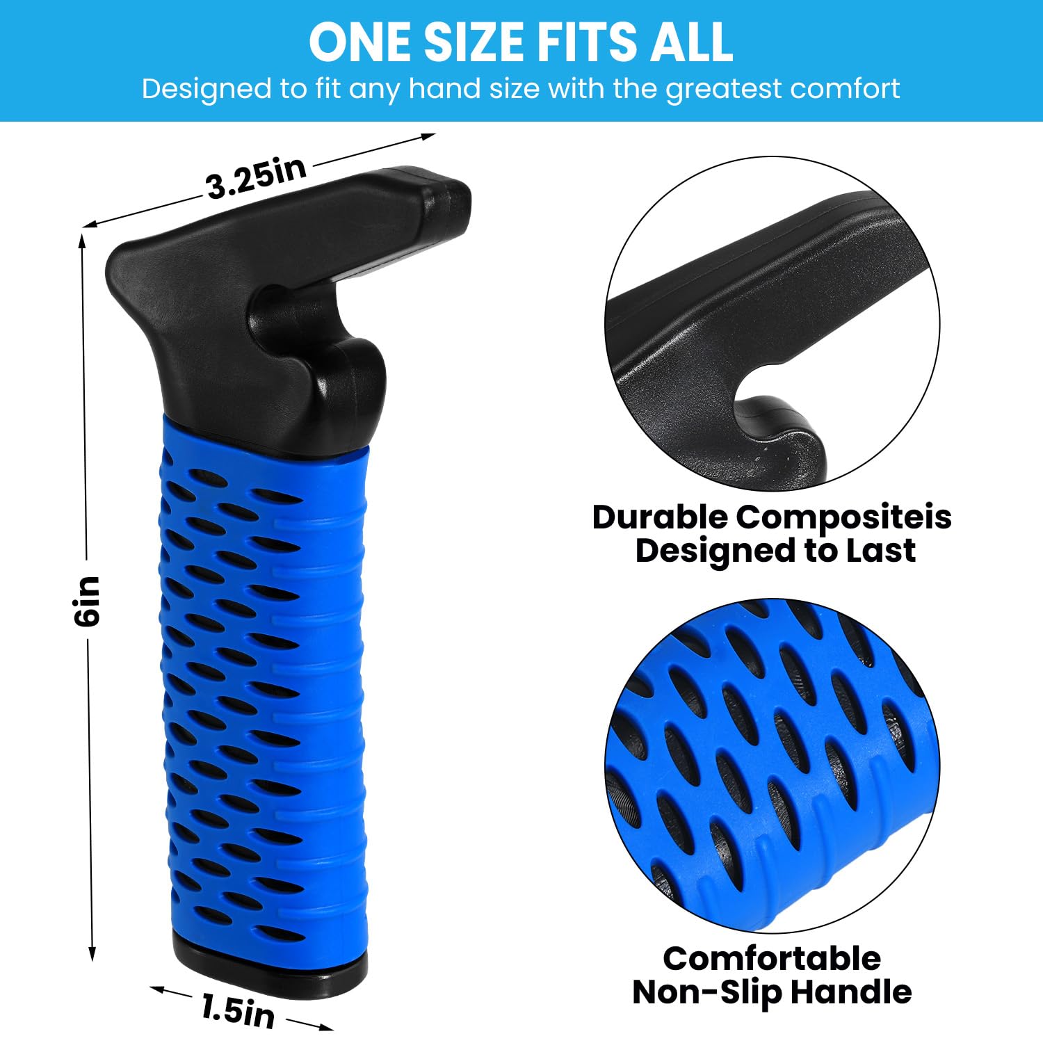 Elderly Car Door Handle Assist - Portable Mobility Aid for Seniors & Handicapped - Auto Grab Support Cane for Easy Car Exit (Blue) - Ideal for Car Travel & Daily Mobility Assistance