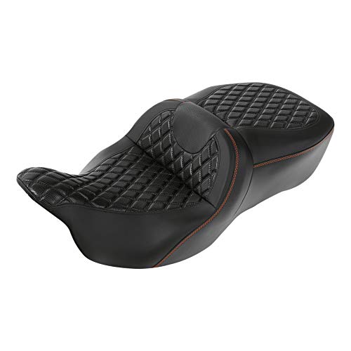 Seat Black Brown Stitching