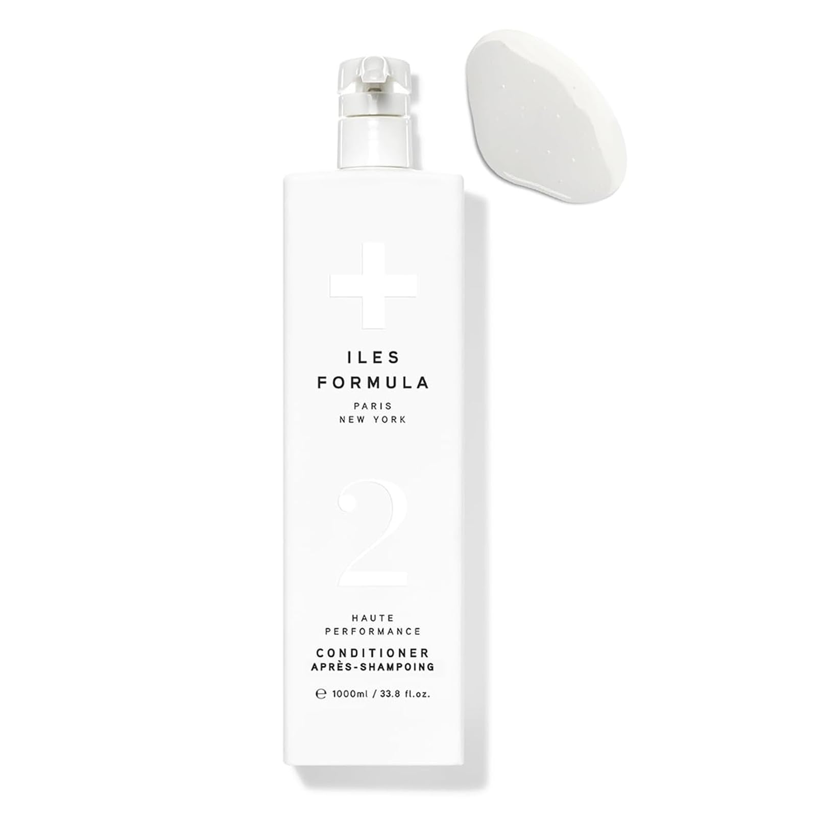 ILES FORMULA Haute Performance Hair Conditioner - Repair Damaged Hair, Prevent Breakage & Split Ends - No Residue, No Peptides, For All Hair Types & Ages - 34 Fl Oz (1L) - Perfect for Daily Hair Care & Salon-Quality Treatment at Home