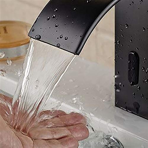 BathSelect Victorian Deck Mount Waterfall Commercial Electronic Motion Sensor Touchless Faucet - BS-BAH2635 Oil Rubbed Bronze (Hot & Cold Mixer) for Restaurants, Hotels & Public Restrooms