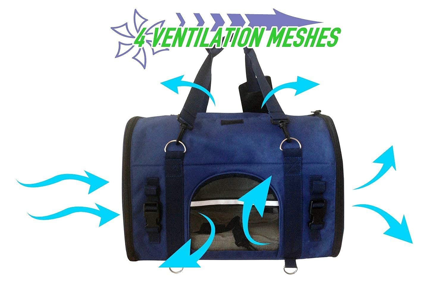 6-in-1 Multi-Functional Pet Carrier Backpack - Convertible Front Pack, Shoulder Bag & Hand Bag for Small Dogs & Cats (18-21