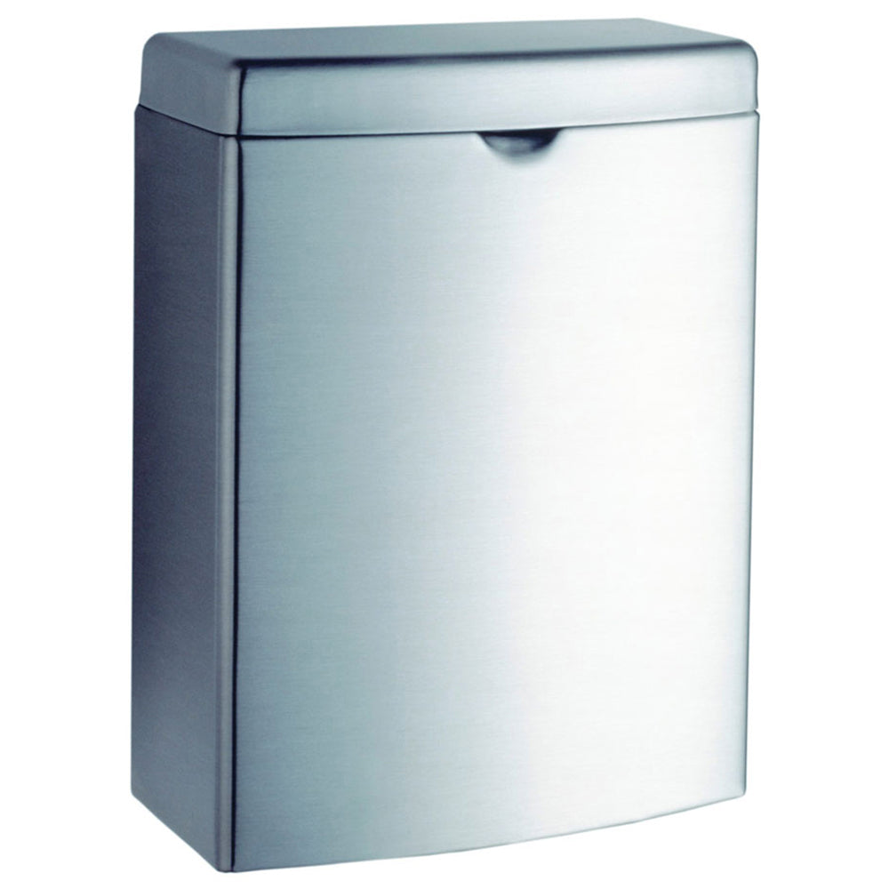 Gamco ND1 Surface Mounted Sanitary Napkin Disposal Bin - Wall-Mounted Feminine Hygiene Waste Container for Restrooms, Bathrooms & Public Washrooms