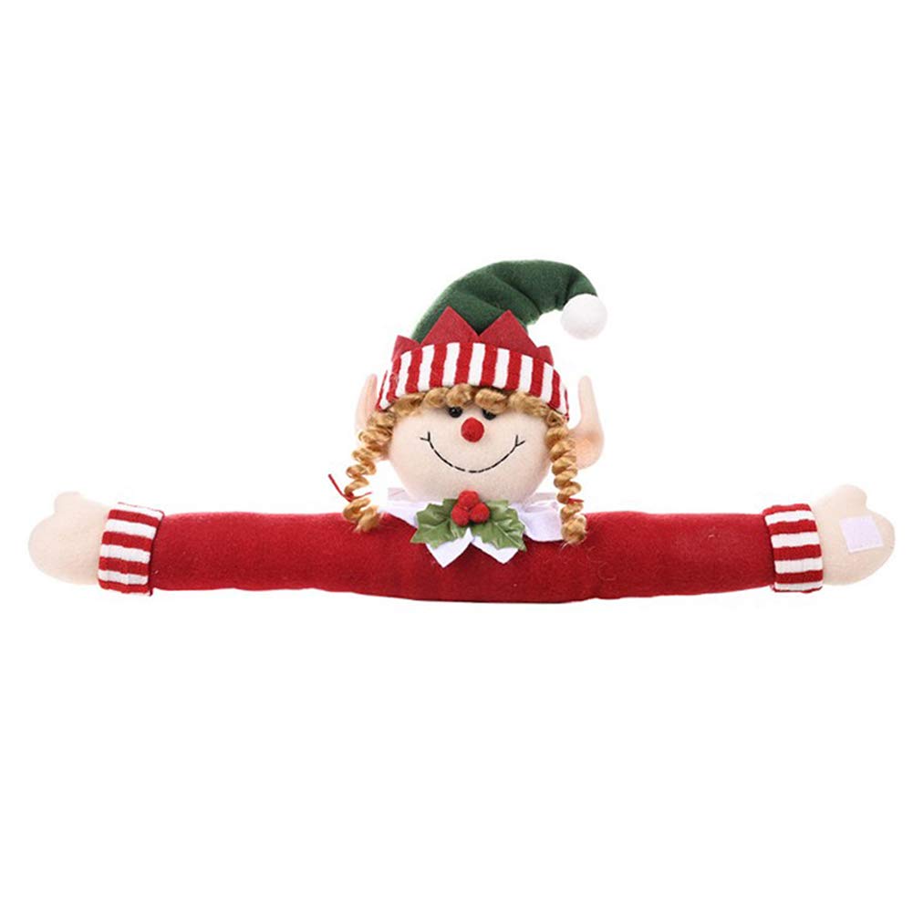 Christmas Elf Curtain Tiebacks with Hat Ornament - Festive Holiday Home Decor for Windows, Doors, and Christmas Tree Decoration