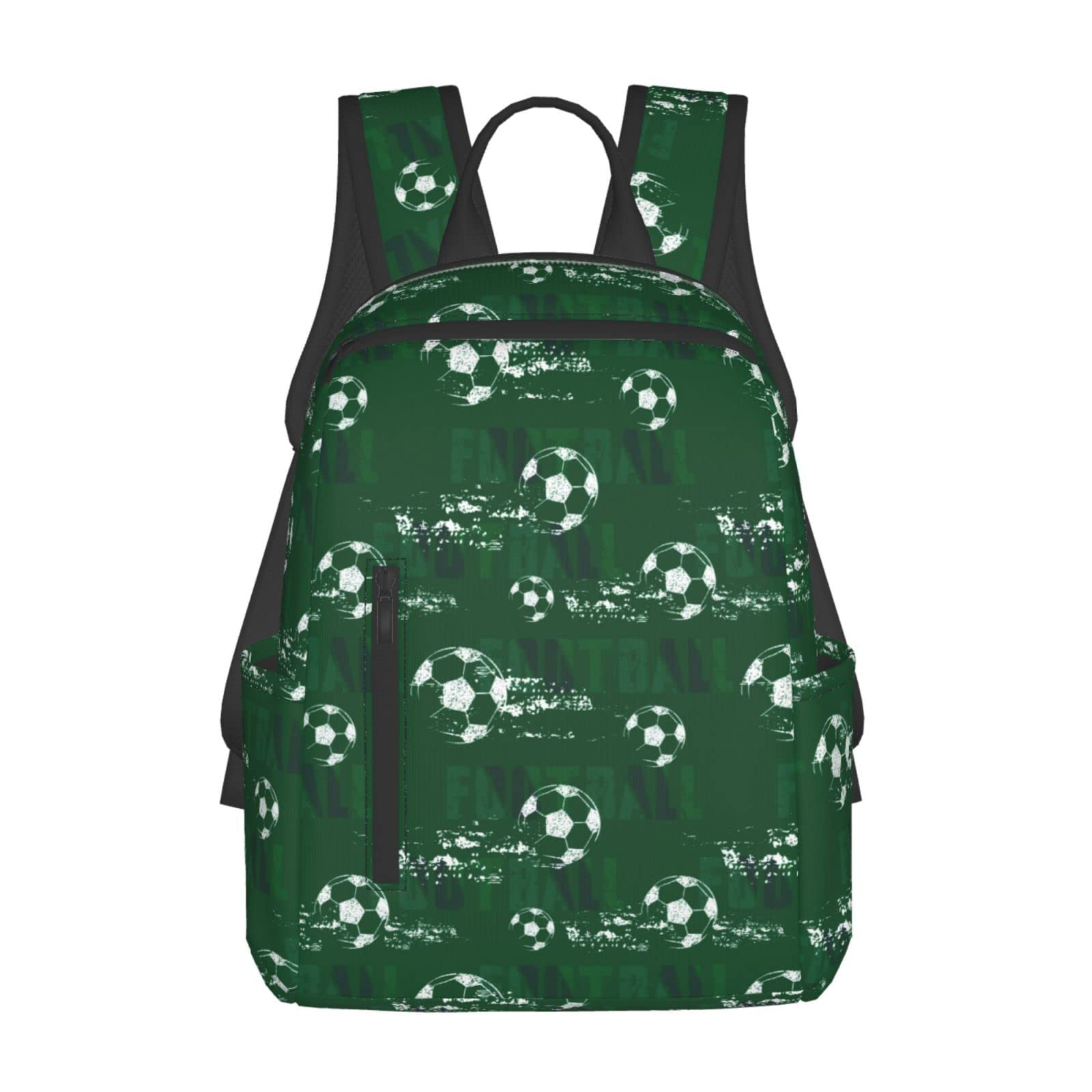YARZVJM Abstract Grunge Football Backpack - Soccer Ball Design Casual Laptop Backpack for Men & Women - Perfect for Travel, School, Work & Sports Daypack