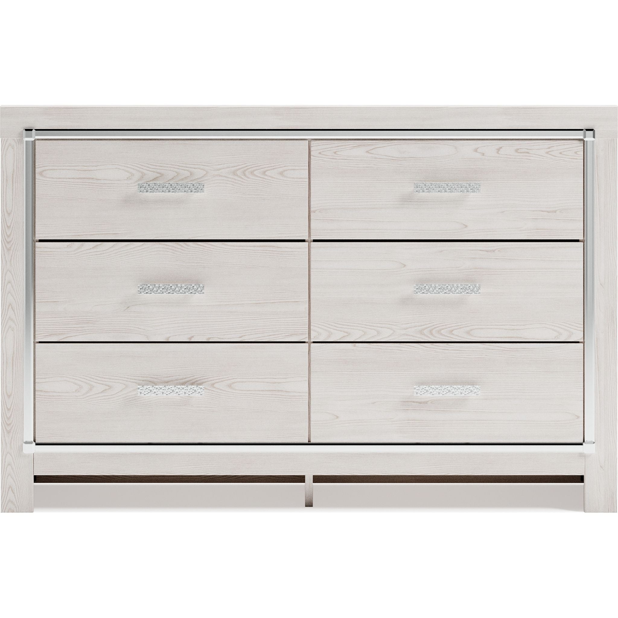 Altyra White Dresser - Modern 6-Drawer Chest for Bedroom, Living Room & Office Storage | Solid Wood Furniture with Smooth Gliding Drawers